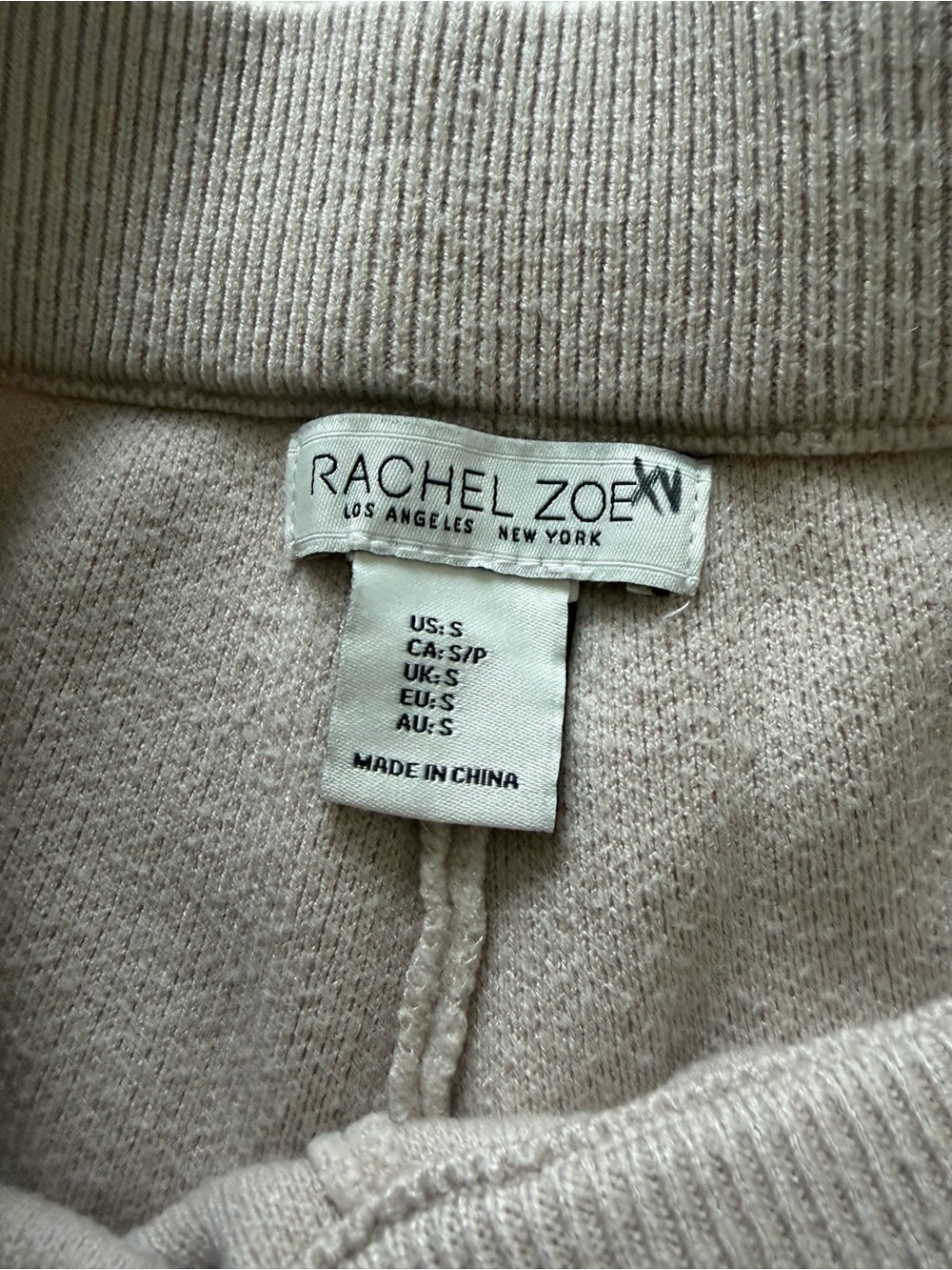 Rachel Zoe Beige Wide-Leg Knit Pants Set - Picture 6 of 7